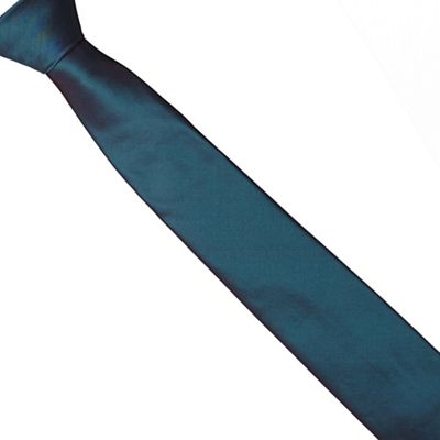 Turquoise shimmer slim tie